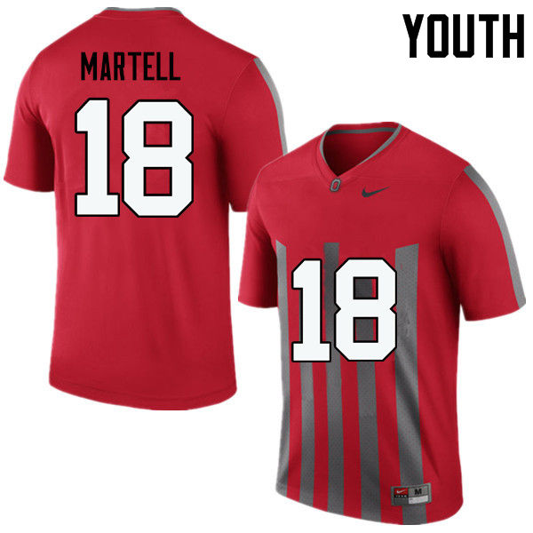 Ohio State Buckeyes Tate Martell Youth #18 Throwback Game Stitched College Football Jersey